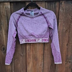 GYMSHARK Activewear Fitted Long Sleeves Crop Top Size M